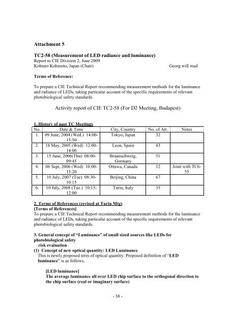 Division 2 Activity Report - CIE Australia