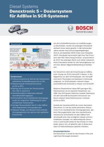 Denoxtronic 5 - Bosch - Kraftfahrzeugtechnik