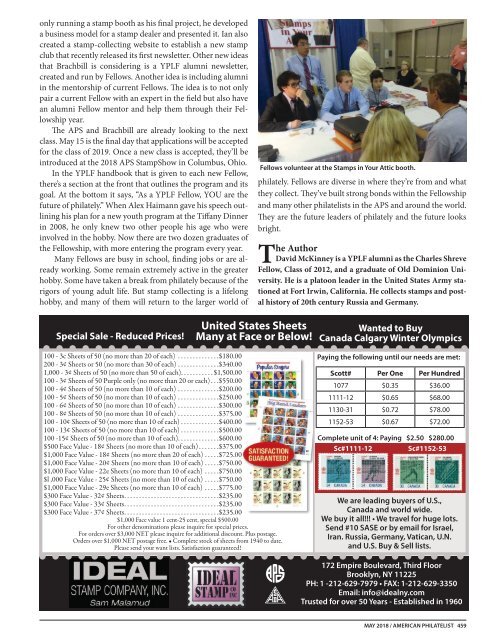 The American Philatelist May 2018