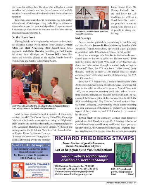 The American Philatelist May 2018