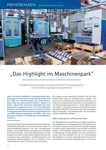 „Das Highlight im Maschinenpark“ - Sauter Feinmechanik GmbH