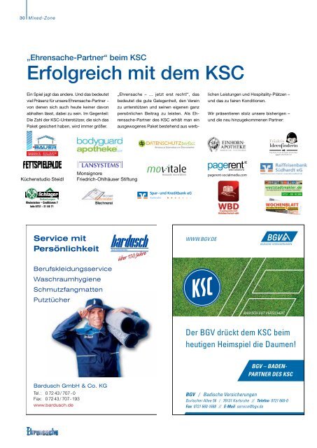 Stadionzeitung 19. Spieltag (KSC - Wehen ... - Karlsruher SC
