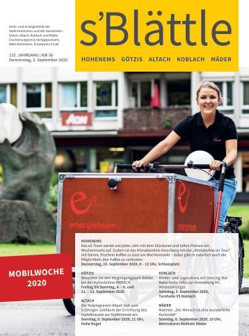 s'Blättle Nr. 36 - Do, 3. September 2020