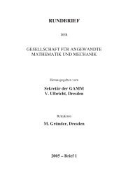 RUNDBRIEF - GAMM