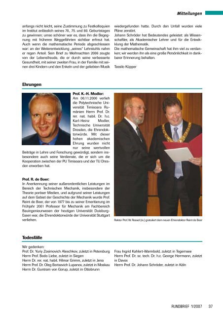 GAMM Rundbrief 2007/Heft 1