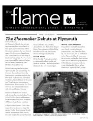 The Shoemaker Debuts at Plymouth - Plymouth Congregational ...