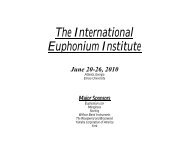 The International Euphonium Institute - Euphonium.com