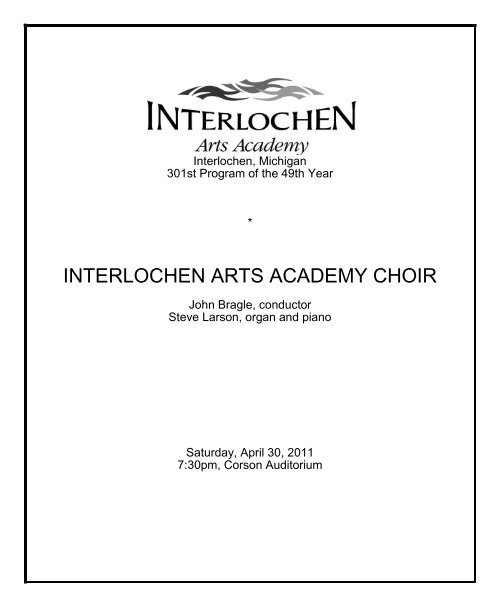 301 Choir 4-30.pdf - Arts Academy High School