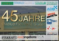 45 Jahre STABILO Fachmarkt-Gruppe - Seit 1975