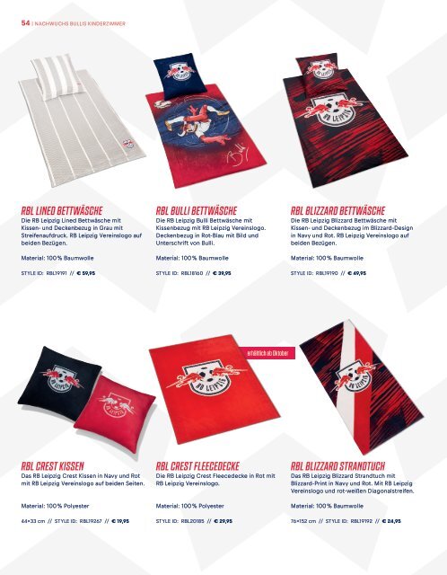 RB Leipzig Fankatalog 2020/21