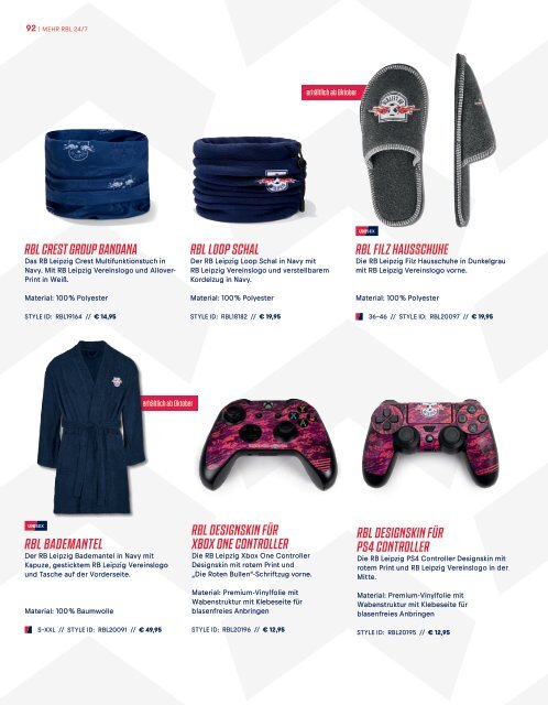 RB Leipzig Fankatalog 2020/21