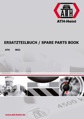 ATH-Heinl ERSATZTEILBUCH SPARE PARTS BOOK W62