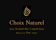Choix Naturel Brochure 'Dark' collection