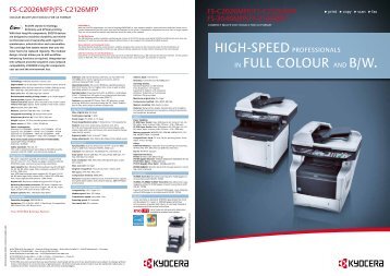 FS-C2026MFP brochure - KYOCERA Document Solutions
