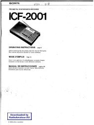 Sony ICF-2001 user manual