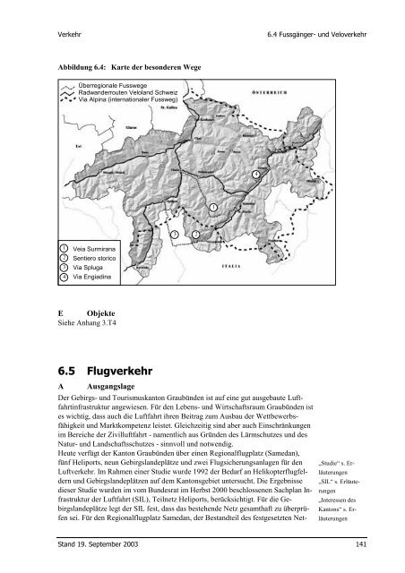 Landschaft - Richtplan Graubünden - Kanton Graubünden