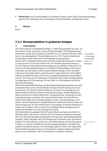 Landschaft - Richtplan Graubünden - Kanton Graubünden