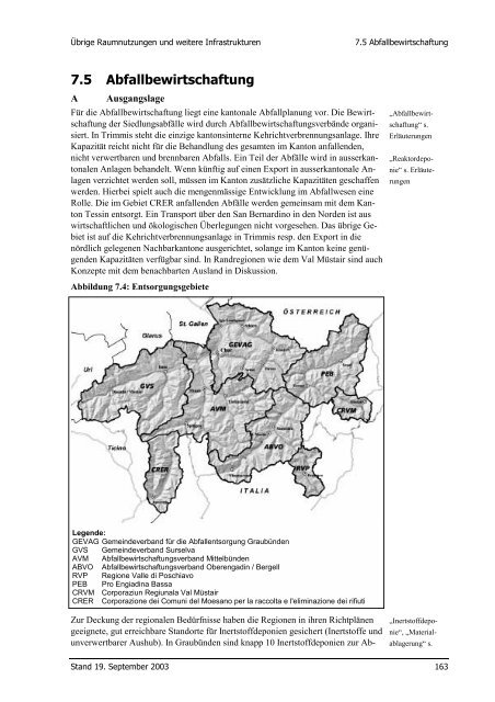 Landschaft - Richtplan Graubünden - Kanton Graubünden