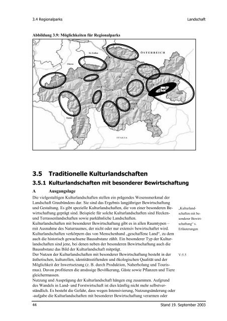 Landschaft - Richtplan Graubünden - Kanton Graubünden