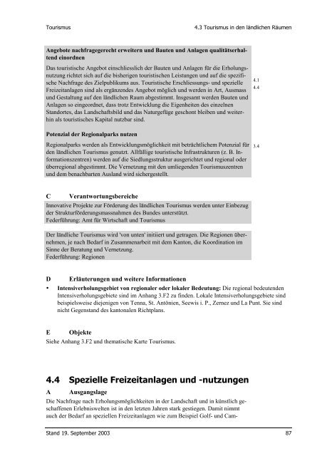 Landschaft - Richtplan Graubünden - Kanton Graubünden