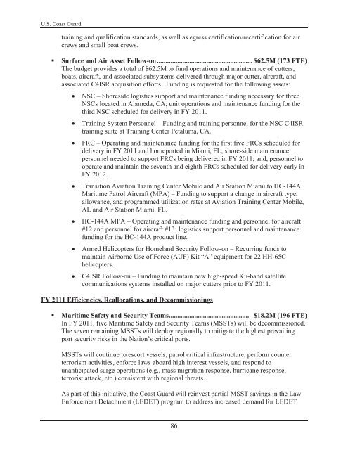 FY 2011 Budget in Brief - U.S. Department of Homeland Security