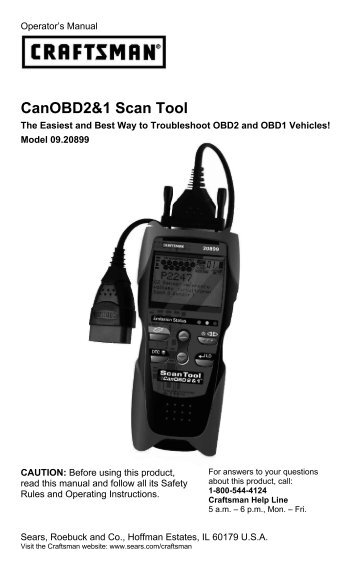 CanOBD2&1 Scan Tool - Sears