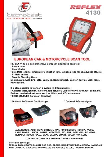 EUROPEAN CAR & MOTORCYCLE SCAN TOOL