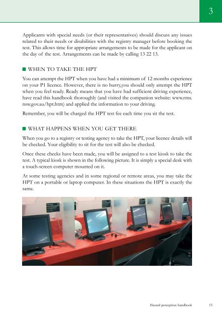 Hazard perception handbook - RTA