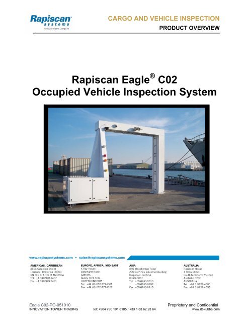 Rapiscan Eagle C02 Occupied Vehicle Inspection System - ITT-Kubba