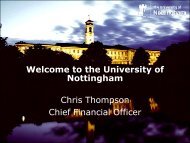 Welcome to the University of Nottingham Chris ... - PraxisUnico