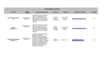 AGENCIAMIENTO NAVIERO - Autoridad Marítima de Panamá