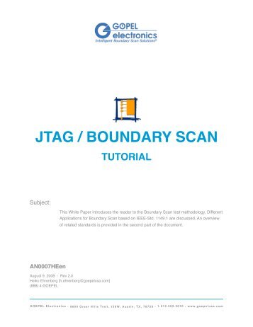 jtag / boundary scan tutorial - Goepel Electronic