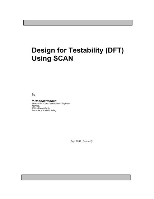 Design for Testability (DFT) Using SCAN - gcedocs