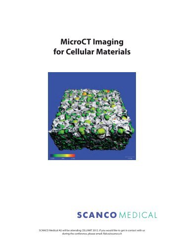 MicroCT Imaging for Cellular Materials - SCANCO Medical AG
