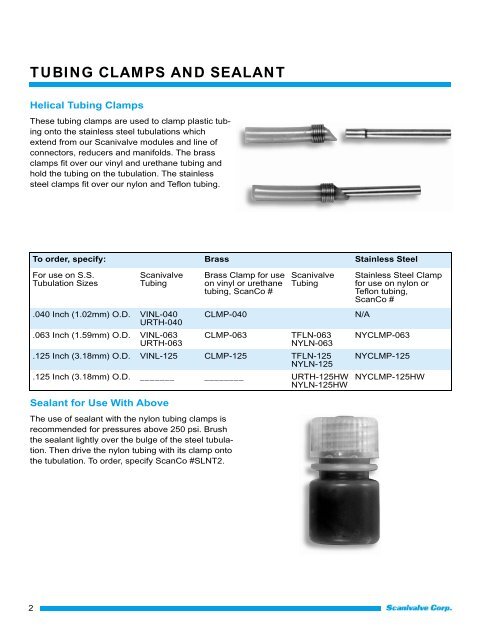 Pneumatic Connectors and Tubing Catalogue - Calibration Dynamics