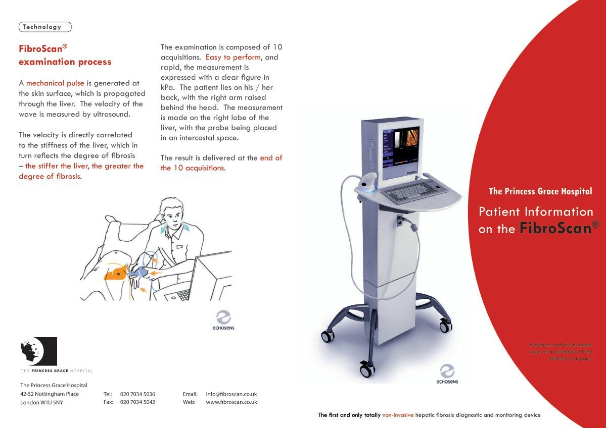 Fibrograph Machine Patient information for Fibroscan