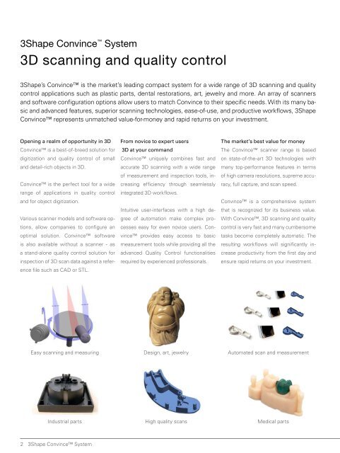 3Shape Convince™ - 3D Scanning Services