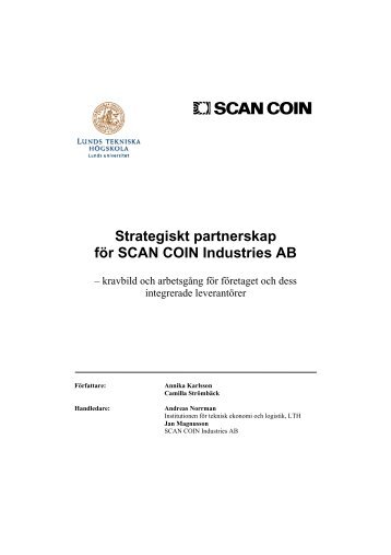 Strategiskt partnerskap för SCAN COIN Industries AB