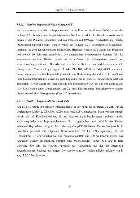 Tierärztliche Hochschule Hannover Entwicklung von Methoden zur ...