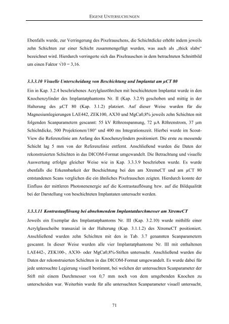 Tierärztliche Hochschule Hannover Entwicklung von Methoden zur ...