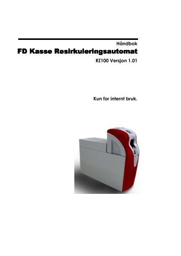 Brukerveiledning, RZ100 og FD Kasse - Sider