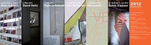 David Heitz Felix Schramm Ayse Erkmen ¸ Salon d ... - Magazin4