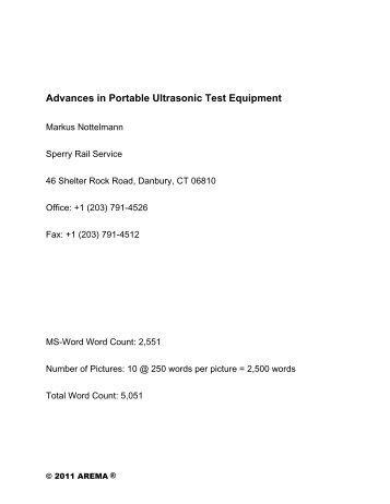 Advances in Portable Ultrasonic Test Equipment