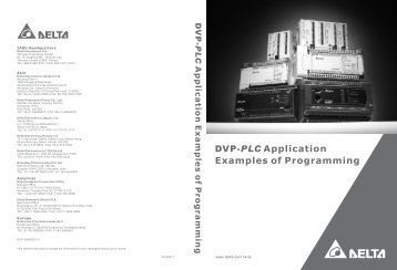 DVP-PLC Application Examples of Programming ... - Delta Electronics