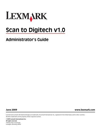 Administrator's Guide - Lexmark