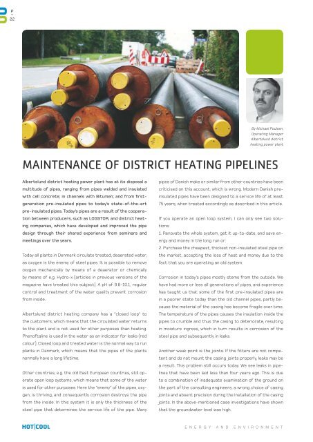 MAINTENANCE OF DISTRICT HEATING PIPELINES - DBDH