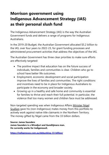 Misuse of Aboriginal funds 070920