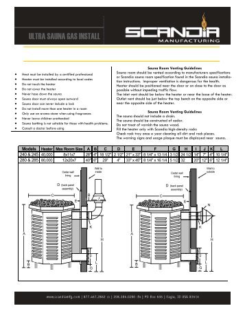 Scandia Ultra Sauna Gas Heater Installation2 - Sauna Supplies