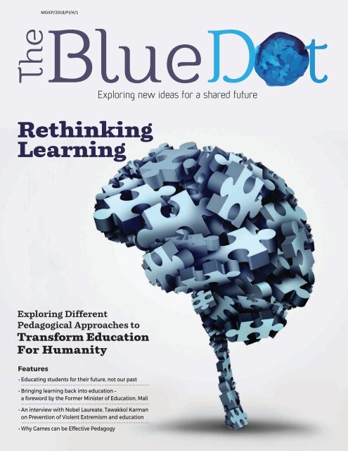 The Blue Dot Issue 7 Rethinking Learning Exploring Different Pedagogical Approaches For Transform Education For Humanity