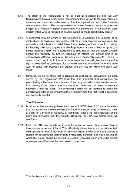 Insurance Contract Law Issues Paper 2 Warranties - Law Commission